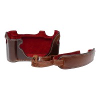 Pre-owned Luigi Half Case with Strap for Leica M9, Brown