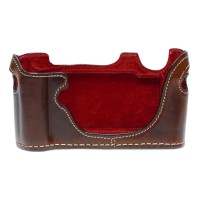 Pre-owned Luigi Half Case with Strap for Leica M9, Brown