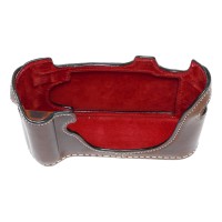 Pre-owned Luigi Half Case with Strap for Leica M9, Brown