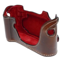 Pre-owned Luigi Half Case with Strap for Leica M9, Brown