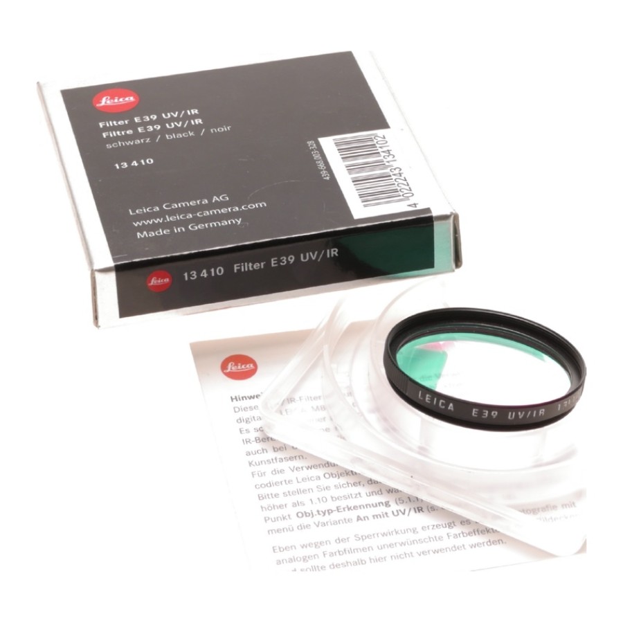 Pre-owned Leica E39 UV/IR Filter, Black (13410)