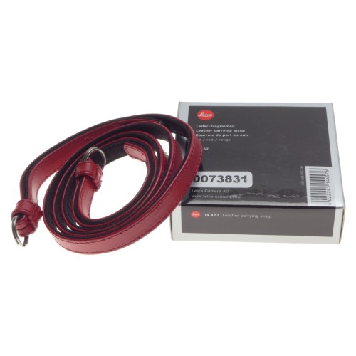 Pre-owned Leica Red Leather Strap (14457) Pre-owned Leica Red Leather Strap (14457)