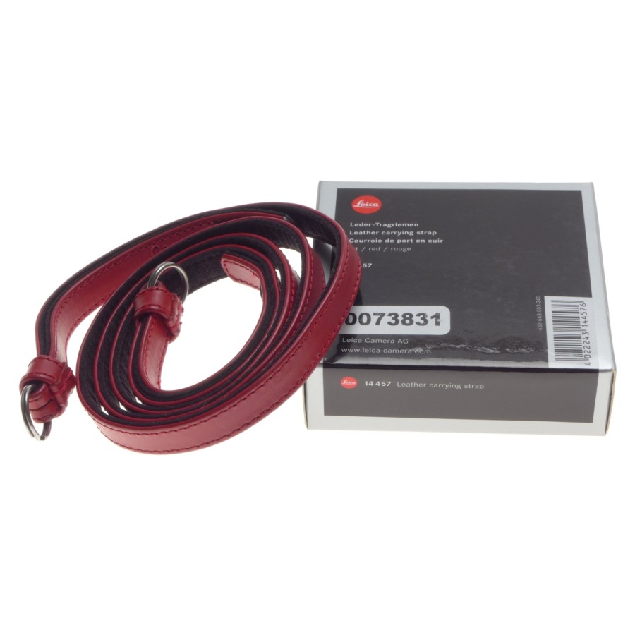 Pre-owned Leica Red Leather Strap (14457) Pre-owned Leica Red Leather Strap (14457)