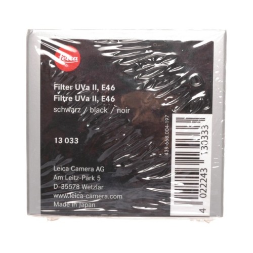 Pre-owned Leica E46 UVa II Filter (13033), Sealed